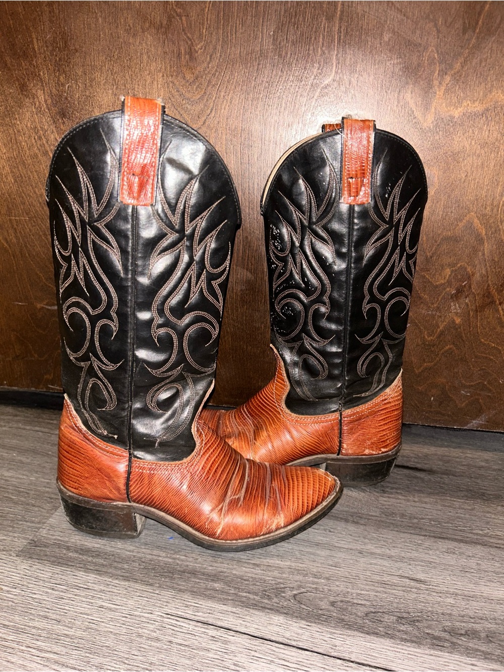 Westex Boots Two-Tone Black and Brown Western Women's Booties